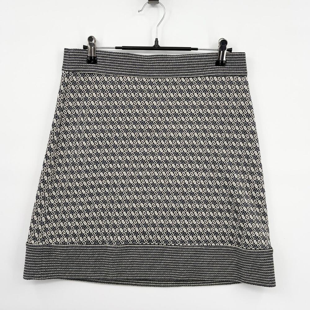 Diane von Furstenberg DVF Size 6 Caitrin Knit Mini Skirt Geometric Stripes Ovals